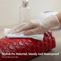 Washable PU Leather Nail Pillow Easy to Clean Nail Art Hand Pillow Soft & Comfortable for Manicurists, Beauty School Students, Spas, Travel