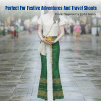 Dai Ethnic Women's Event Costume, Water Splashing, Yunnan, Thailand, Travel Photography