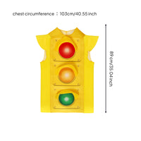 Traffic Light Costume Vest Vibrant Colors Dress-up Wear Comfortable for Children