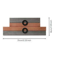 Accessory Box with Knob Flat Design Jewelry Box with Lid Rectangular for Dresser