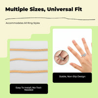 Adjustable clear silicone ring sizer