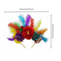 Carnival Feather Headdress Festive Design Carnival Headband Handmade for Parties