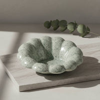Terrazzo Finish Band Dish Light High-End Ceramic Jewelry Tray Elegant Design Ceramic Jewelry Plate for Women, Nightstand, Entryway, Washroom
