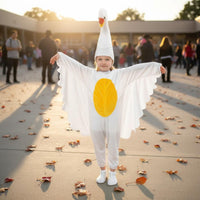 White Swan Costume Wing Sleeves Children's Swan Jumpsuit 3D Headpiece Kids' Apparel for Stage Performance, Halloween