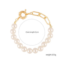 Multi-Layer Chain and Pearl Bracelet Light Luxury Feel Layered Bracelet Set