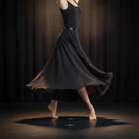 Long Sheer Ballet Skirt Elegant for Rehearsal, Women