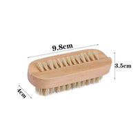 Double-Sided Foot Brush Natural Bristles Double Sided Foot Brush Wooden Handle