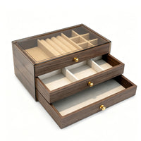 Jewelry Box with Drawers Transparent Jewelry Box Desktop for Vanity