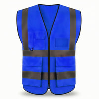 Reflective Safety Vest with Pockets Sleeveless for Night Running, Cyclists