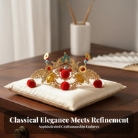 Traditional Chinese Attire Hair Accessory Elegant Design Chinese Design Hair Crown Chinese Design Tassel Headwear Intricate