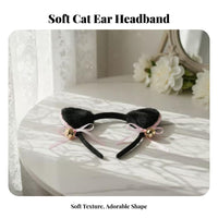 Soft Cat Ear Headband Cute Design Cat Girl Cosplay Ears Headband with Chime S Soft and Comfortable Furry Creature Ear Hair Hoop