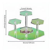Acrylic Step Display Stand Space Saving Perfume Stand 4-Tier for Shop Window