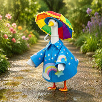 Goose Raincoat Set Festival Garden Decor Outdoor for Yard