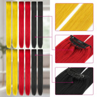 12 Pieces Hair Extensions with Clips Colorful Clip-in Hairpieces Long