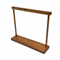 Rectangular Base Wooden Display Stand 18-Hook Display Rack