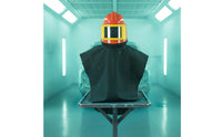 Paint Spray Hood Built-in Hard Hat Sandblasting Hood Wide View Lens for Grinding