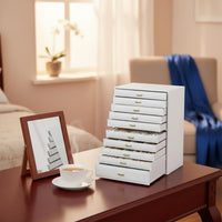 10-Layer Jewelry Box Dust Resistant Drawer Jewelry Case for Vanity