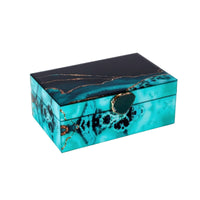 Jewelry Box with Velvet Velvet-Lined Ornate Jewelry Storage Box Soft for Women