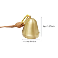 Brass Bell Ornament Polished Shiny Finish Home Decor Gold-Tone Loop