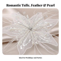 Floral Hair Fastener Elegant Lace Hair Tie Lace Scrunchie Sweet Design Ruffle Scrunchie French Design for Women, Weddings