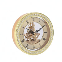 Gear Wall Timepiece Gold Finish Home Decor Metal Frame
