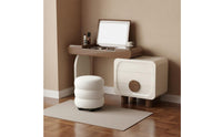 Double Use Flip-Top Vanity Desk Minimalist Design Small Space Dressing Table Compartmentalized Storage Flip Top Vanity Desk 3-in-1 Design for Dorm Room