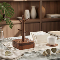 Walnut Wood Bracelet Stand Decorative Design Wooden Beaded Bracelet Display Rack