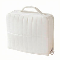 Standing Makeup Organizer Multiple Pockets Quilted Cosmetic Bag Carry Handle