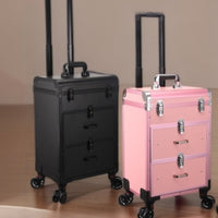 Makeup Trolley Case Wheeled Rolling Makeup Case Portable for Salon