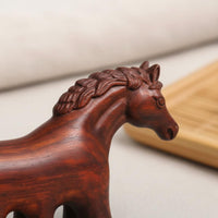 Horse Shaped Massage Comb Multi-Functional Carved Sandalwood Comb for Home Spa