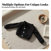 BJD Doll Clothing Unisex Fit BJD Cardigan Button-Up Closure Jointed Doll Jacket