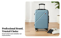 Large Capacity 20-Inch Hardshell Spacious Interior Hardshell Carry-on Airport Security-Approved Combination Lock Suitcase Comfortable Handle for Business Travelers, Vacationers, Young Professionals, Vacations, Boarding, Airports, Weekend Trips Getaways
