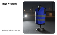 Reflective Safety Vest Lightweight High Visibility Safety Vest Workwear Breathable Quick-Drying for Cyclists, Nighttime, Cycling