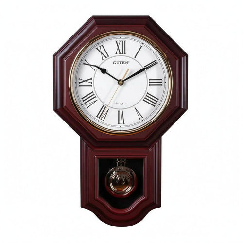 Chinese-Style Wall Timepiece Roman Numerals Home Decor Non-Ticking