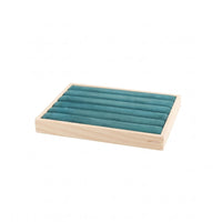 Grooved Jewelry Tray Wood-Look Jewelry Display Tray Padded