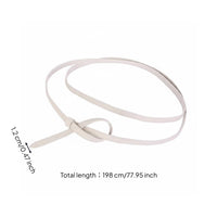 Black Leather Tie Belt Minimalist Stylish Accessory Long-Lasting for Dress