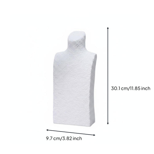 H-Shaped Bust Stand White Jewelry Display Stand Decorative for Photo Shoots