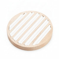 Wooden Ring Tray Wood Ring Holder Jewelry Storage Tray Solid Wood Display Raised Rim for Secure Placement Suitable for Gift Giving Home Decoration Store Showcase Personal Jewelry Organization