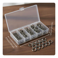 200 Pieces Flattened Lure Rings High Strength Fishing Tackle Connectors Set Rust