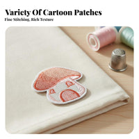 12 Pieces Easy to Apply Cartoon Embroidery Badge Washable Cartoon Sewing Embroidery Applique Es for Girls, Kids, Backpack Customization