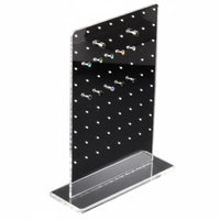 Acrylic Piercing Display Board Transparent Ear Post Display Board Multi-Hole Design Acrylic Earring Stand for Collectors, Market Stall, Retail Counter
