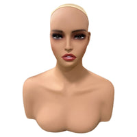 Hairpiece Bust Mannequin Skin Tone Hairpiece Display Bust for Photography