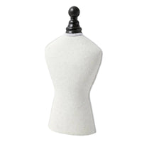 Necklace Display Bust Tapered Waist Linen Textile Display Bust Rounded Shoulders