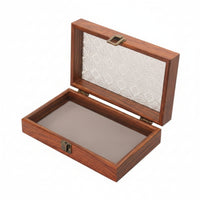 Jewelry Organizer Tray Rectangular Wooden Tray with Lining Multi-Functional
