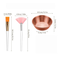 24 Pieces Facial Face Pack Mixing Kit Reusable Facial Face Pack Brush Set Portable Flat Brush Set