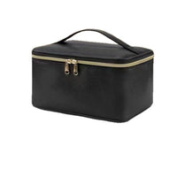 Makeup Bag with Brush Slots Multifunctional Cosmetic Case with Handle Versatile