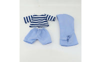 Doll Striped Shirt Shorts Set Casual Design Toy Accessory for Children