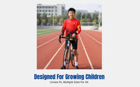 Unisex Kids Fleece Cycling Shirt, Autumn Winter, Long Sleeve, Warm, For Running, Biking, Student Sports