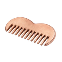 Metal Massage Comb Polished Metal Comb with Rounded Teeth Slim for Hair Grooming