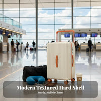 Large Capacity Hardside Suitcase Hardshell Protection Wide Handle Rolling Trunk Anti-Rupture Zipper for Travelers, Airports, Vacations